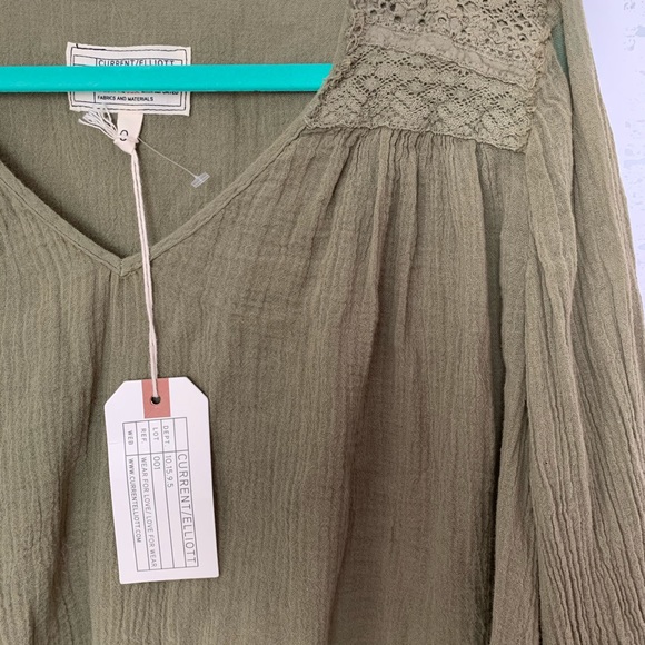 Current/Elliott The Picnic Shirt in Dusky Green - Picture 5 of 8